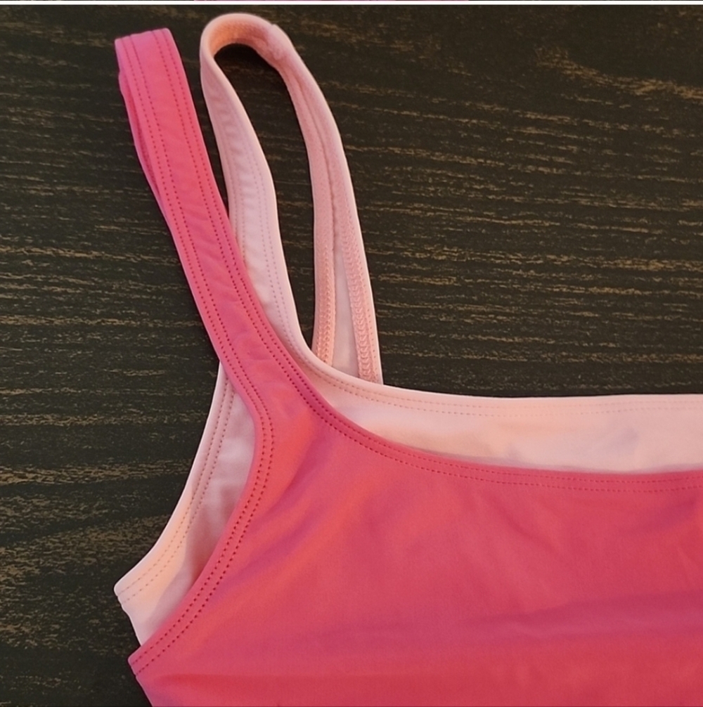 Anne Cole Color Block One Piece Swimsuit Pink Small - Picture 2 of 7
